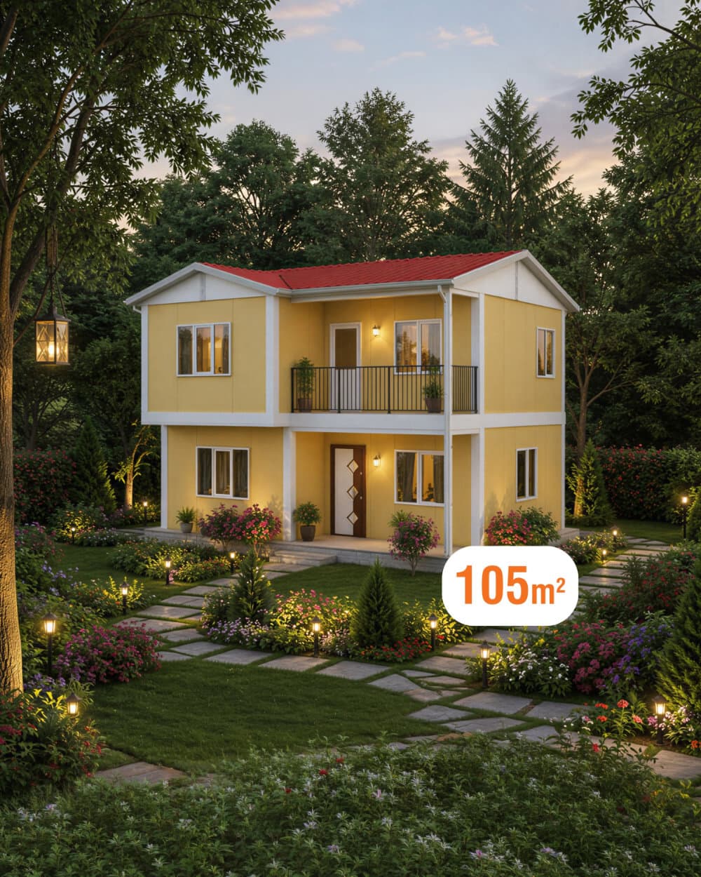 105 m² Two Storey Prefabricated House