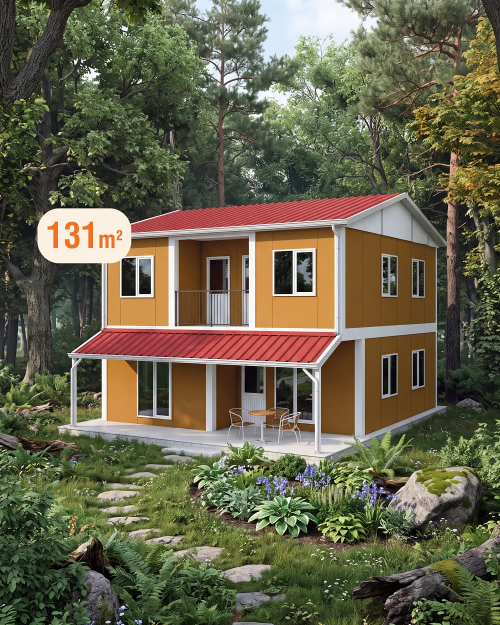 131 m² Two Storey Prefabricated House