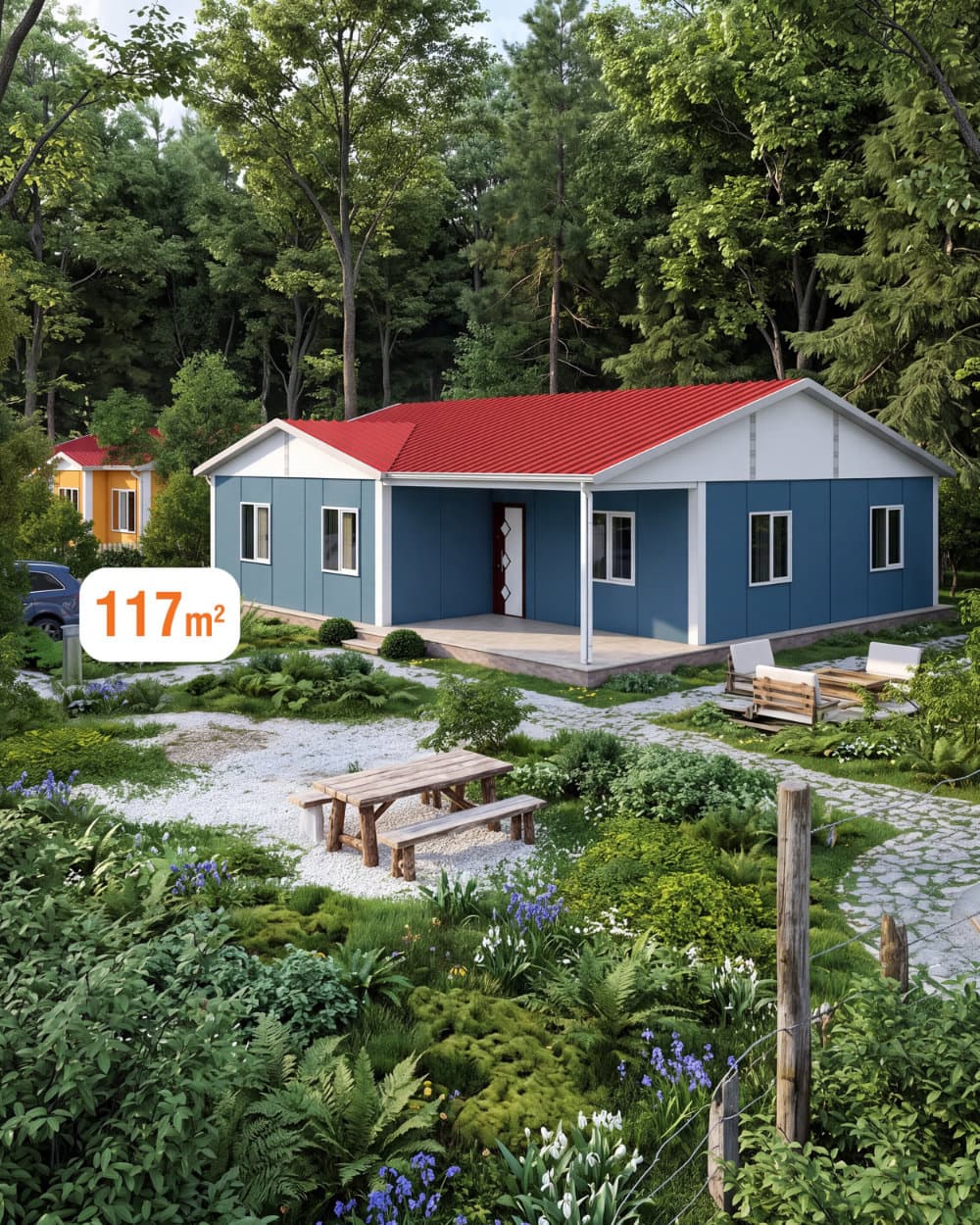117 m² Single Storey Prefabricated House
