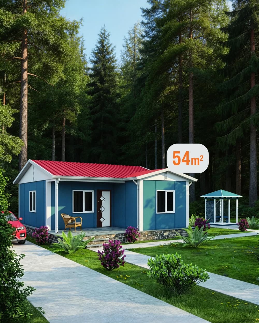 54 m² Single Storey Prefabricated House