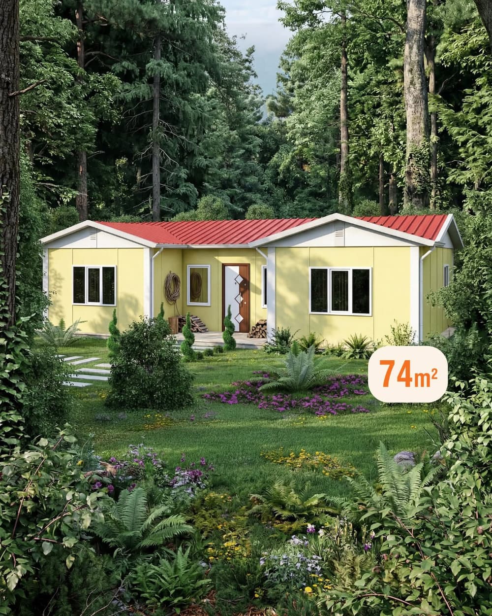 74 m² Single Storey Prefabricated House