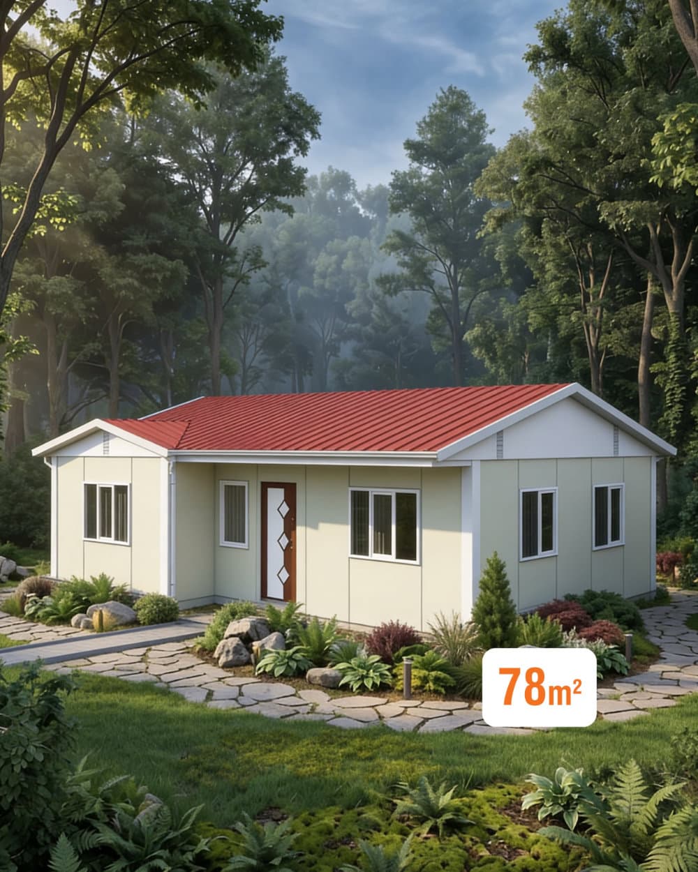 78 m² Single Storey Prefabricated House
