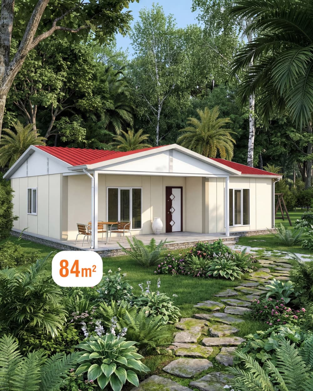 84 m² Single Storey Prefabricated House