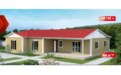 166 m² Tek Katlı Prefabrik Ev
